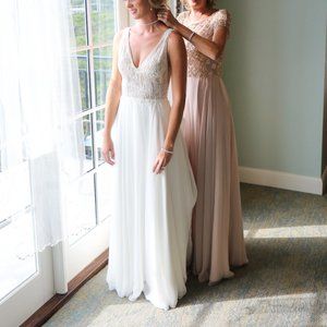 Justin Alexander Ivory Wedding Dress Size 4